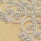 9.2" x 4.9" Large Silver Rhinestone Applique Iron On Beaded Patch for Wedding Dress Decoration
